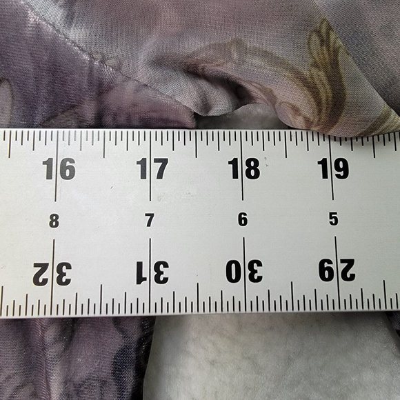 Bleu Womens Top Size S Blue Animal Print Flowy Ruffled Y2K Colorful Tunic Blouse - Picture 6 of 12